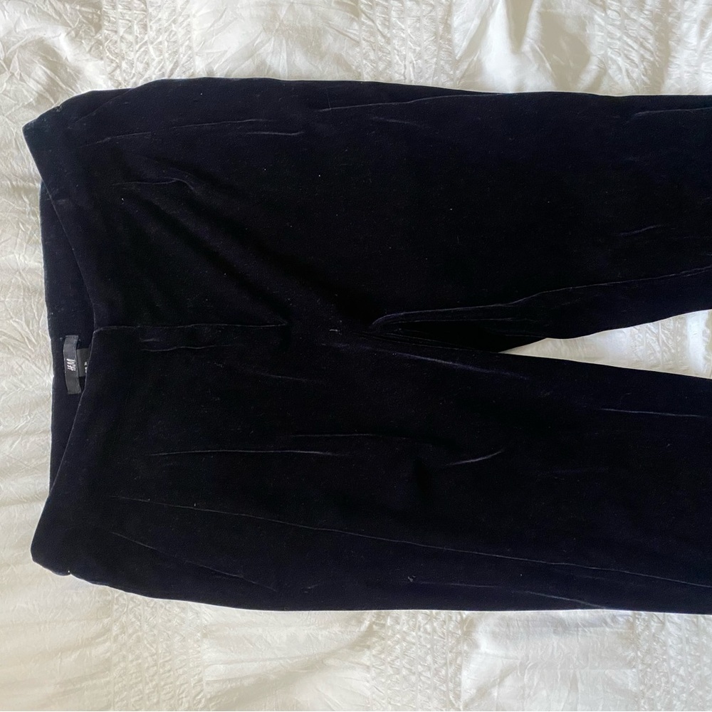 Velvet tapered pants